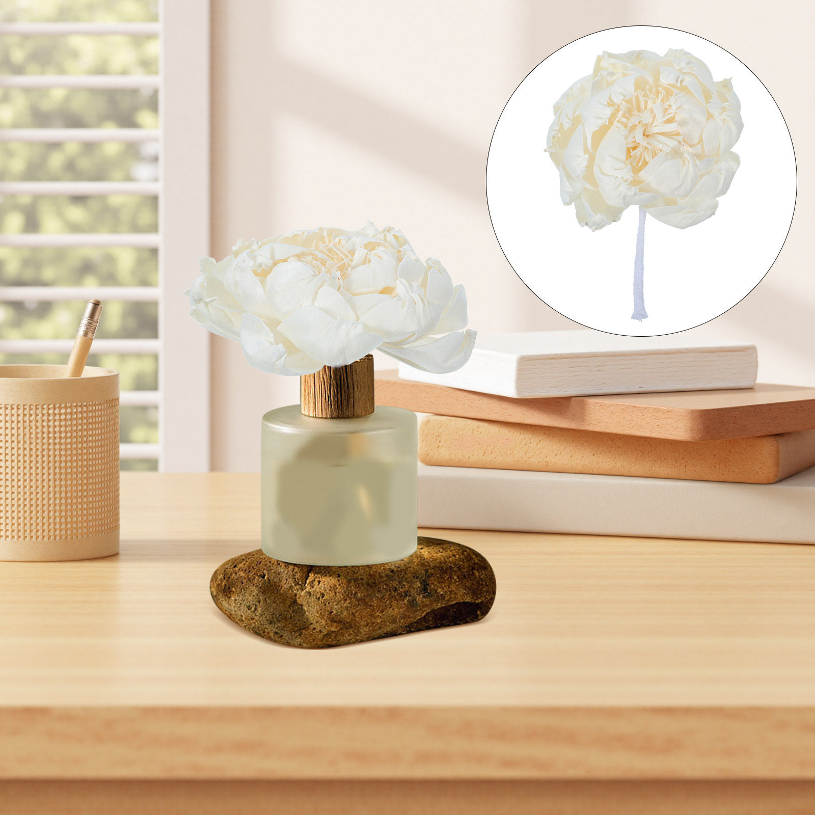 Home Decor Essentials - ดอกไม้กระจายกลิ่นหอมสำหรับตกแต่งบ้าน หัวดอกไม้กระจายกลิ่นน้ำมันหอมระเหย สำหรับห้องนอน ห้องนั่งเล่น ขนาด 12