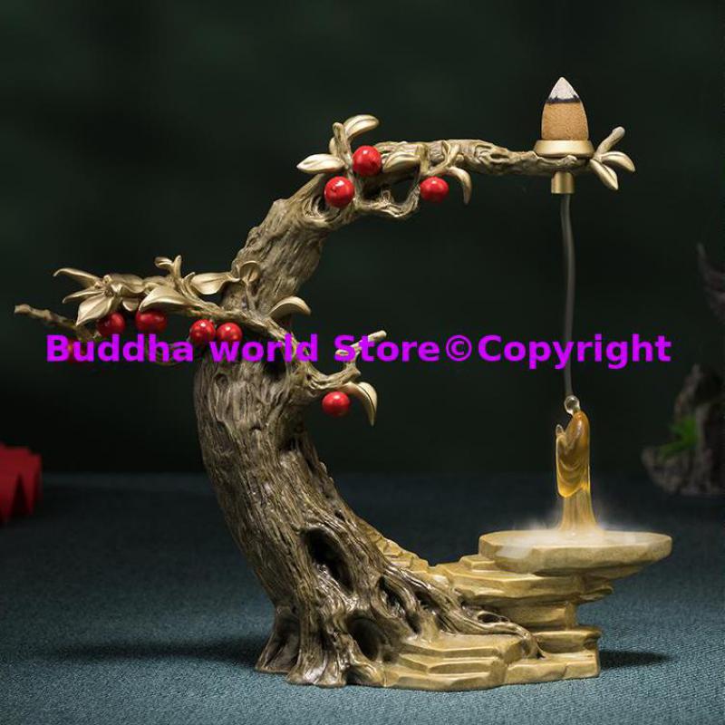 Home Decor Tree - 50% off top ทองแดงแกะสลักพุทธศิลปะ Conception แปลงเป็นพระพุทธศาสนา