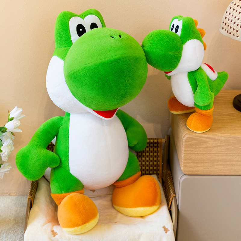 Home Decor Mod - ตุ๊กตายี่ชิสีเขียวสุดน่ารัก ของเล่นตุ๊กตาไดโนเสาร์นุ่มนิ่ม หมอนอิงแสนสบาย ของตกแต่งบ้าน ของสะสม ของขวัญวันหยุด