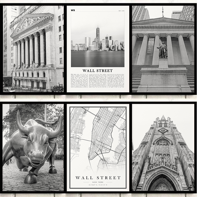 Home Decor Exchange - Vintage Black & White Wall Street