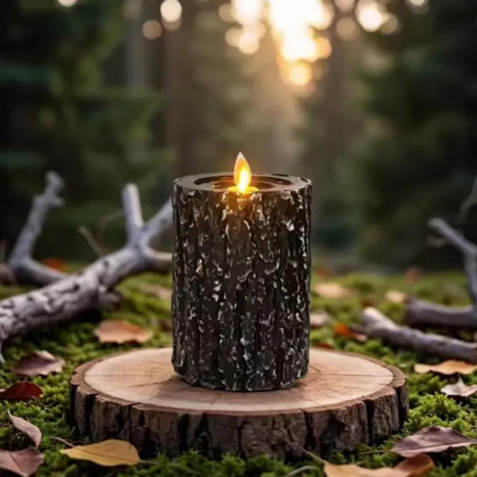 Home Decor Tree - เทียนไร้เปลวไฟพร้อมรีโมท 3 ชิ้น ไฟ LED ตกแต่งต้นไม้ไร้เปลวไฟพร้อมตัวตั้งเวลา