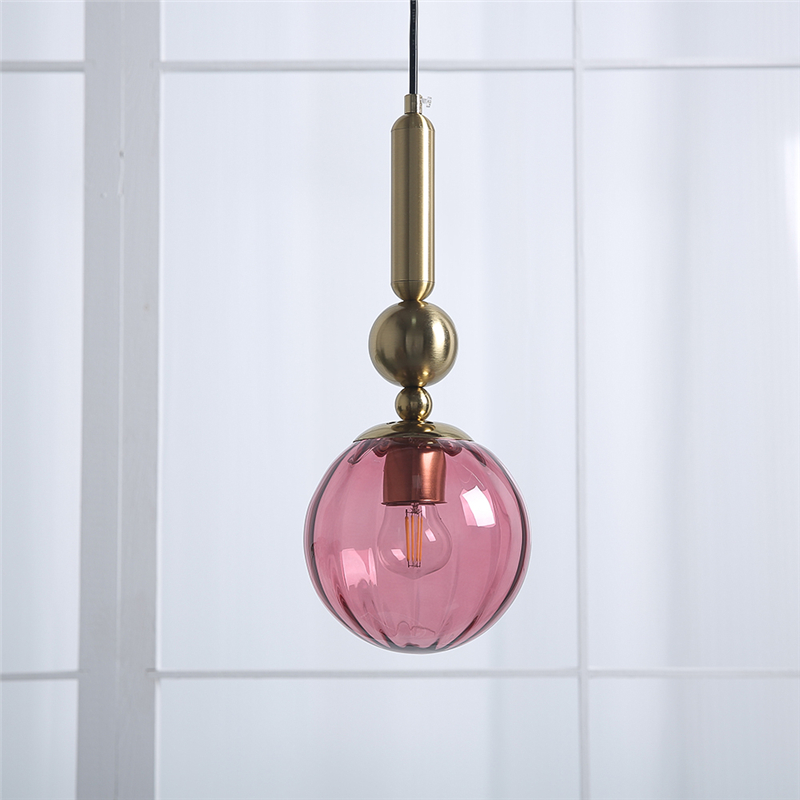 Hanging Moon Lamp - โคมไฟเพดานแก้วโมเดิร์น ไฟ LED โคมไฟห้อยสไตล์นอร์ดิกเรียบง่าย เหมาะสำหรับร้านอาหาร บาร์