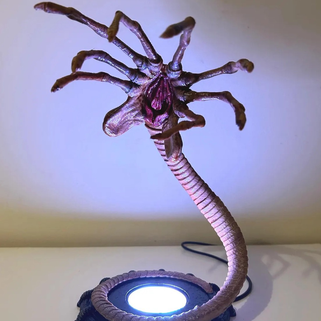 Home Decor Halloween - โคมไฟ Alien Facehugger ไฟกลางคืน, ไฟกระพริบตกแต่งฟักทองฮาโลวีนพร้อมไฟ LED,