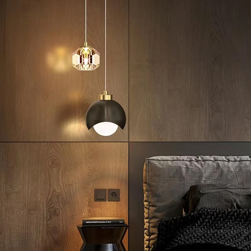 Hanging Moon Lamp - โคมไฟห้อยเพดานทรงกลมแก้ว LED สำหรับห้องนอน โคมไฟระย้า โคมไฟตกแต่งภายในบ้านสไตล์โมเดิร์น สำหรับห้องรับประทานอาหารและห้องครัว