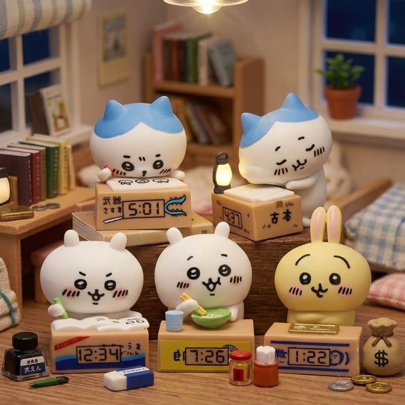 Home Decor Interior - นาฬิกาปลุกการ์ตูนฮาชิวาระ อุซางิ ของตกแต่งภายในรถยนต์ ของตกแต่งโต๊ะทำงานขนาดเล็กน่ารัก ของประดับตกแต่งขนาดเล็ก