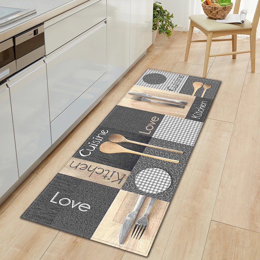 Home Decor Game Online - พรมปูพื้นห้องครัว พรมกันลื่น ลายเครื่องครัว พรมตกแต่งบ้าน พรมกันลื่น พรมปูพื้นแบบยาว