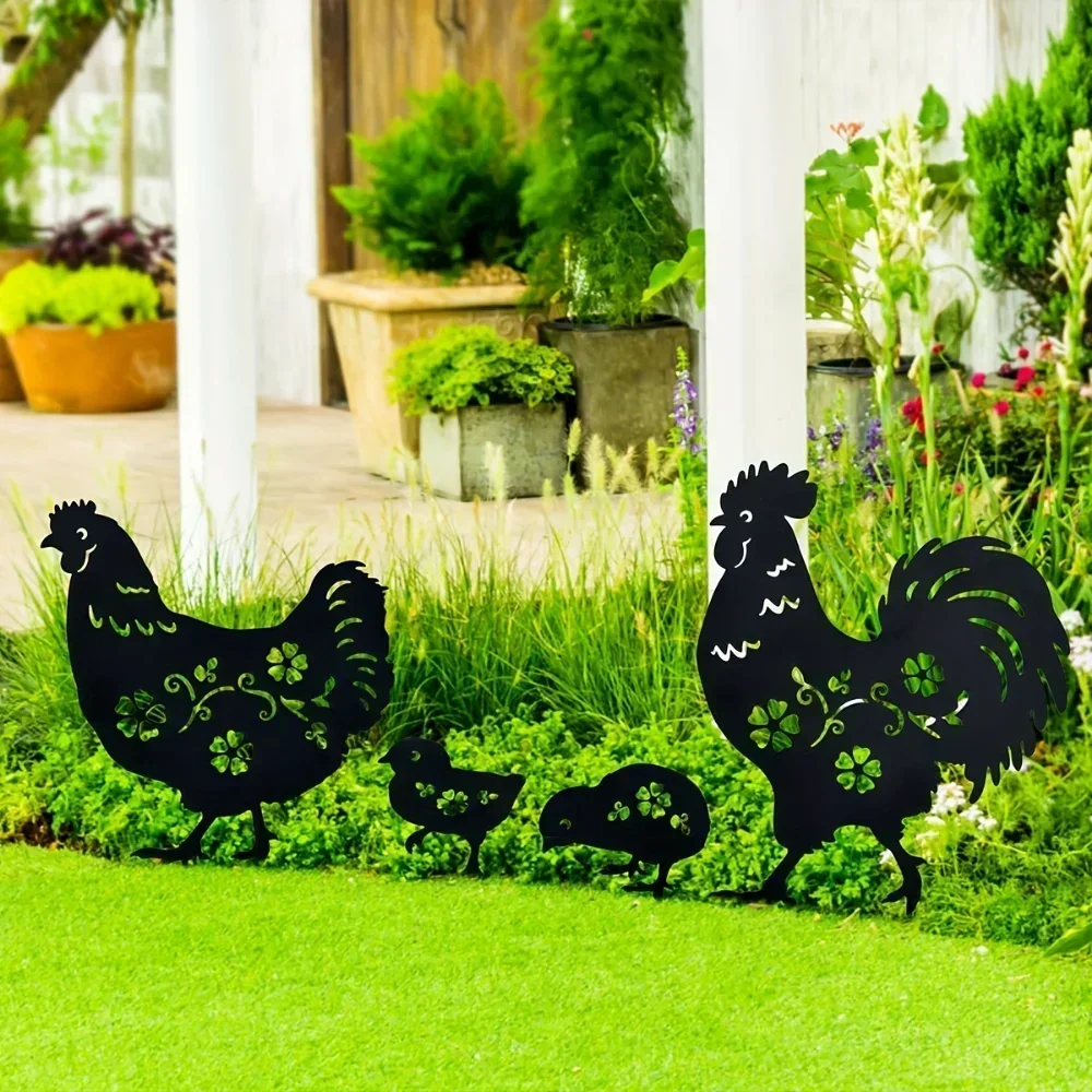 Home Decor Brand - งานศิลปะติดผนังรูปแมวน่ารัก ทำจากเหล็ก ตกแต่งสวน สนามหญ้า ลานบ้าน ของตกแต่งสวนกลางแจ้ง