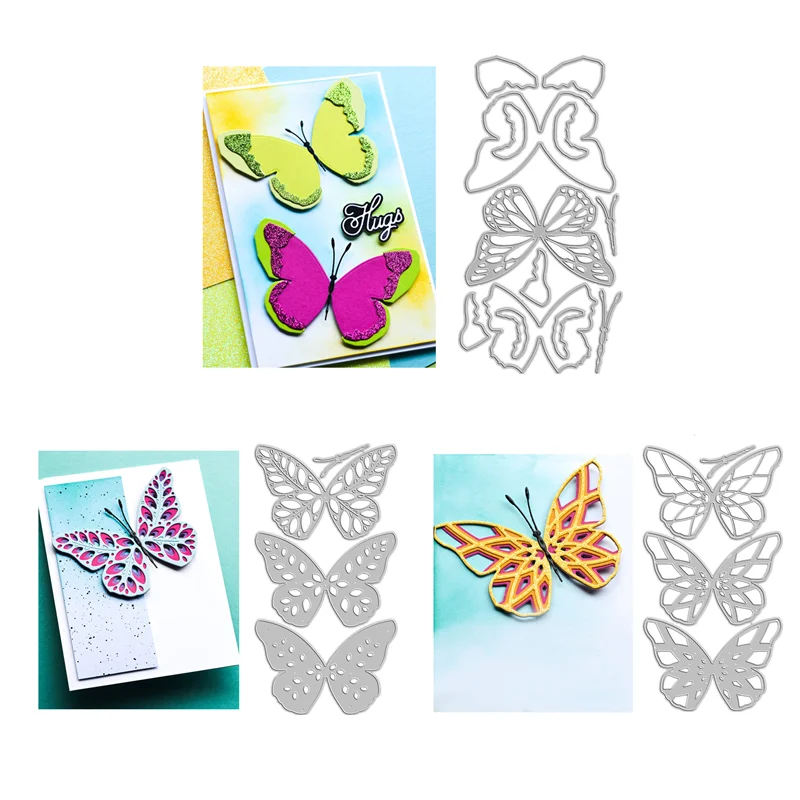 Pressed Flower Frame - แม่พิมพ์ตัดโลหะรูปผีเสื้อ ลายเบิร์ช สำหรับงานสแครปบุ๊ค ทำกระดาษ ปั๊มนูน ตกแต่งกรอบการ์ด