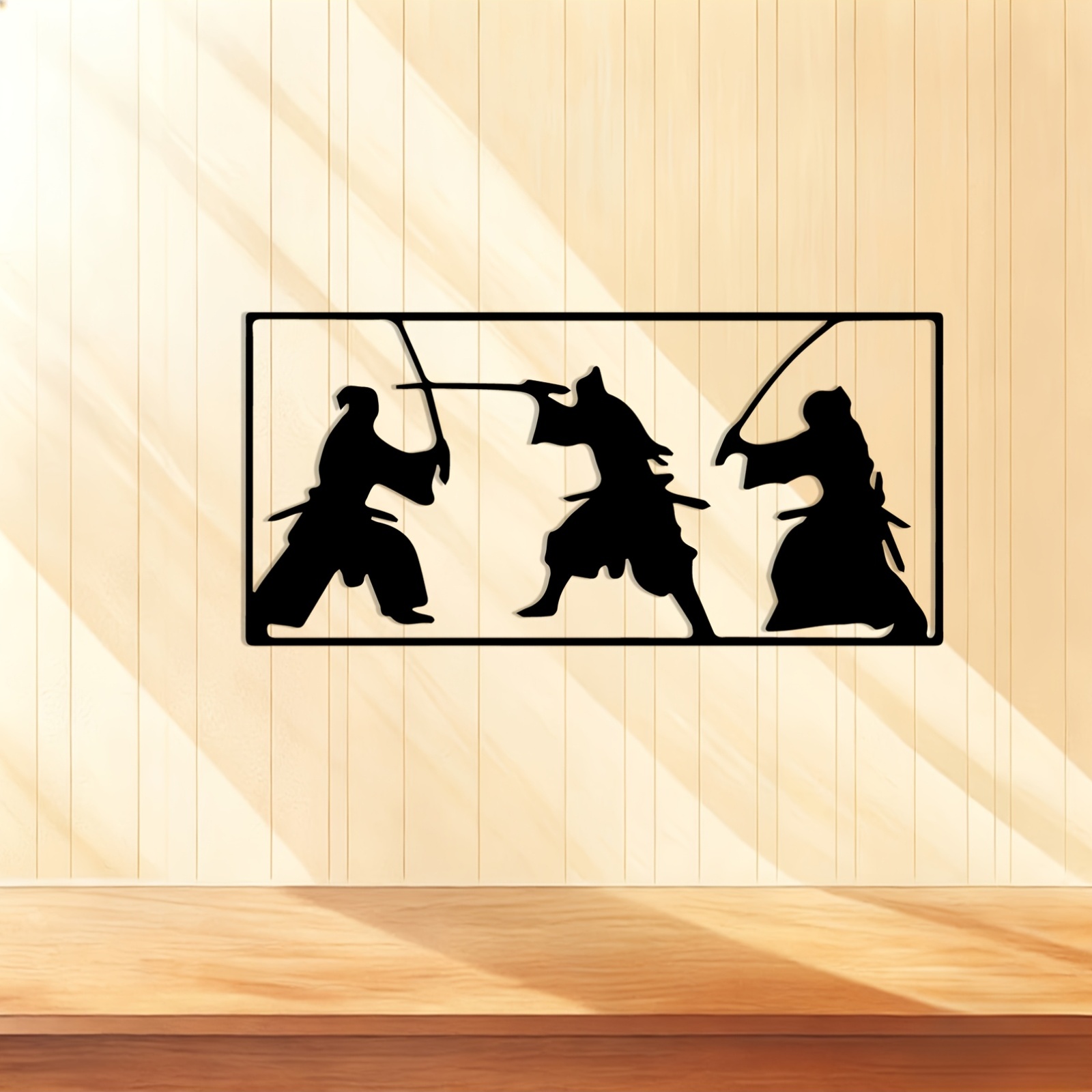 Home Decor Brand - งานศิลปะติดผนังรูปดาบซามูไร แบรนด์ BRAND ทำจากเหล็ก รูปเงา 2
