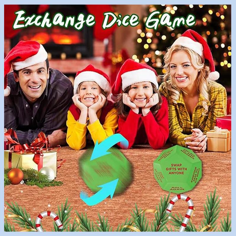 Home Decor Exchange - AS63-2PCS Santa Swap ของขวัญ Exchange ลูกเต๋าฉลองคริสต์มาสครอบครัวทุกวันตกแต่งบ้านหัตถกรรมตกแต่งลูกเต๋า