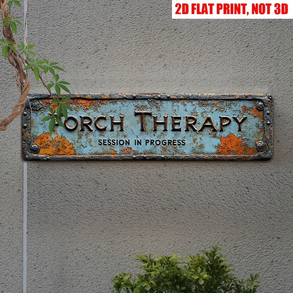 Home Decor Shop - ป้ายโลหะตกแต่งผนัง 2 มิติ ลายทางเข้าแบบเรียบง่าย สไตล์วินเทจ ของตกแต่งงานฝีมือ