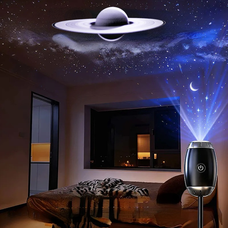 Home Decor Range - มินิ กาแล็กซี่ สตาร์โปรเจคเตอร์ไฟกลางคืน LED โคมไฟท้องฟ้าเต็มไปด้วยดวงดาวการฉายภาพระยะไกลแสงบรรยากาศสำหรับงานปาร์ตี้ตกแต่งห้องนอนบ้าน
