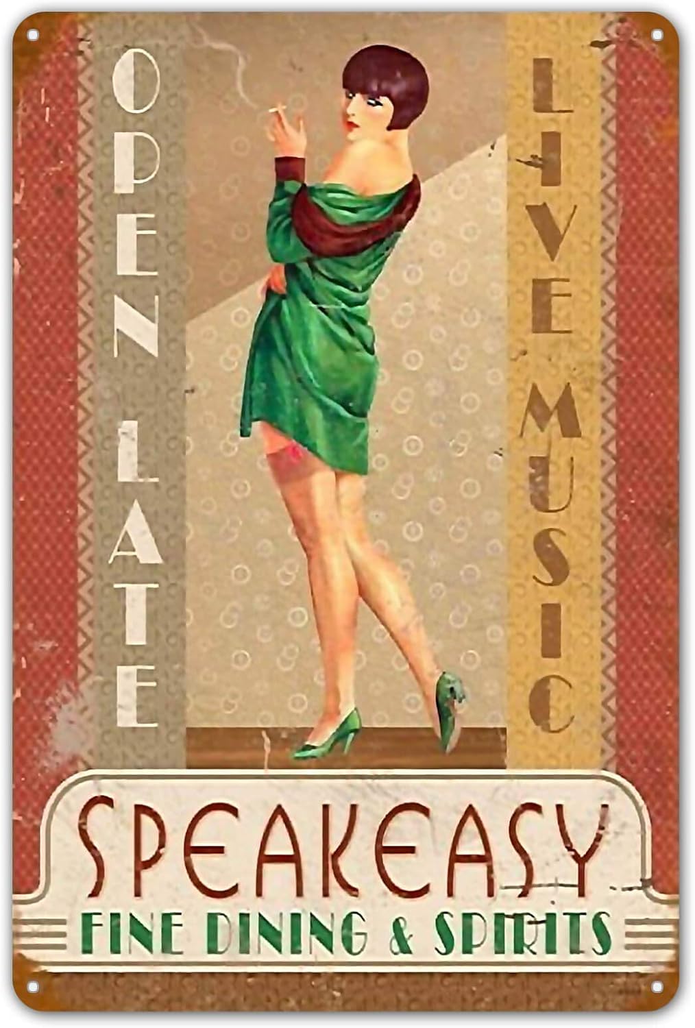 ป้ายโลหะวินเทจ Speakeasy ลายสา - Home Decor Shop บทวิจารณ์และราคา