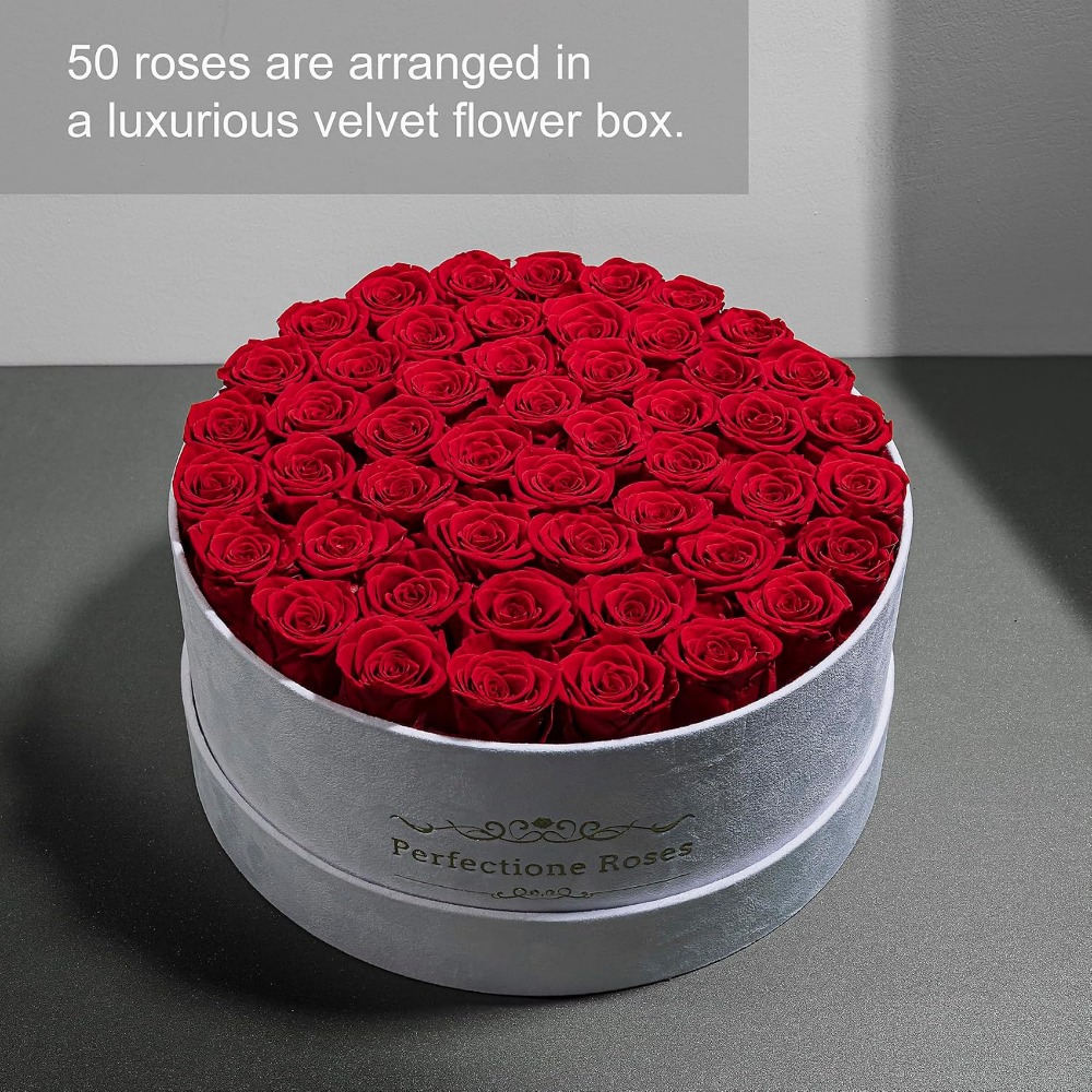 กล่องกำมะหยี่ 50 ดอกกุหลาบ ดอก - Home Decor Tulip บทวิจารณ์และราคา