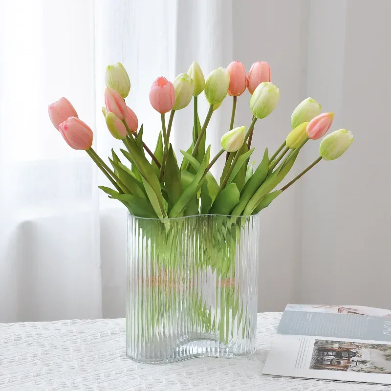 ดอกทิวลิปประดิษฐ์5หัวยางปลอมเน - Home Decor Tulip บทวิจารณ์และราคา