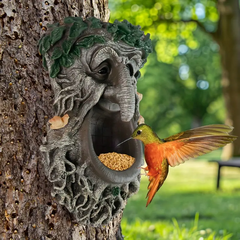ที่ให้อาหารนกกลางแจ้งรูปหน้าต้ - Home Decor Tree บทวิจารณ์และราคา