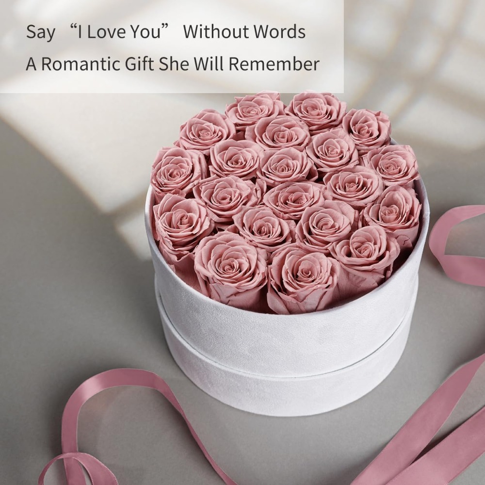 กล่องกำมะหยี่ดอกกุหลาบอมตะ ของ - Home Decor Tulip บทวิจารณ์และราคา
