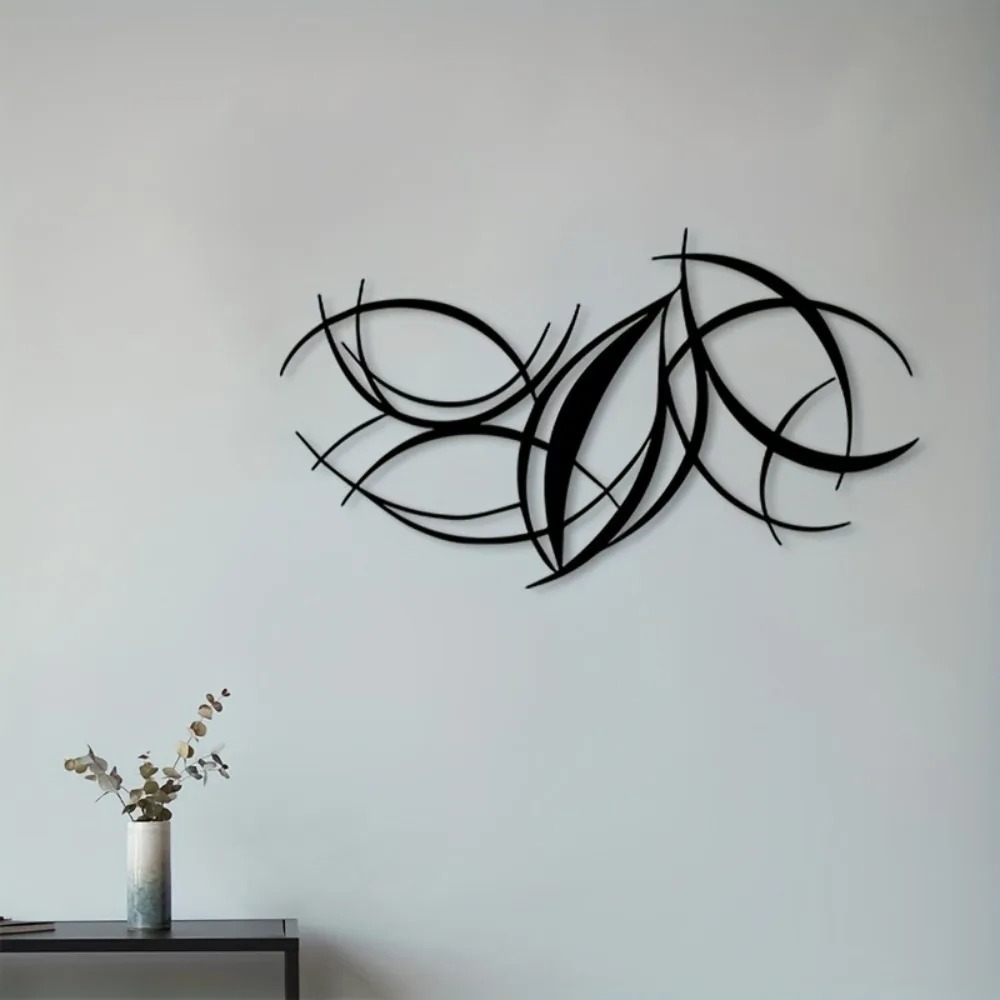 งานศิลปะติดผนังเหล็กโค้งทันสมั - Home Decor Brand บทวิจารณ์และราคา