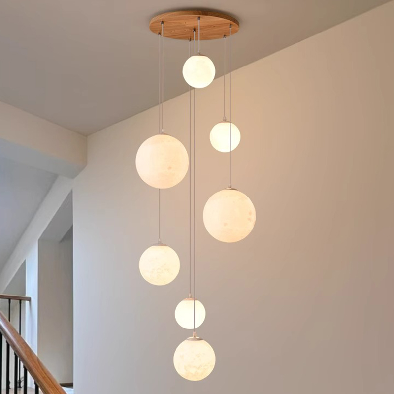 ตกแต่งบ้านโมเดิร์นไฟ LED จี้โค - Hanging Moon Lamp บทวิจารณ์และราคา