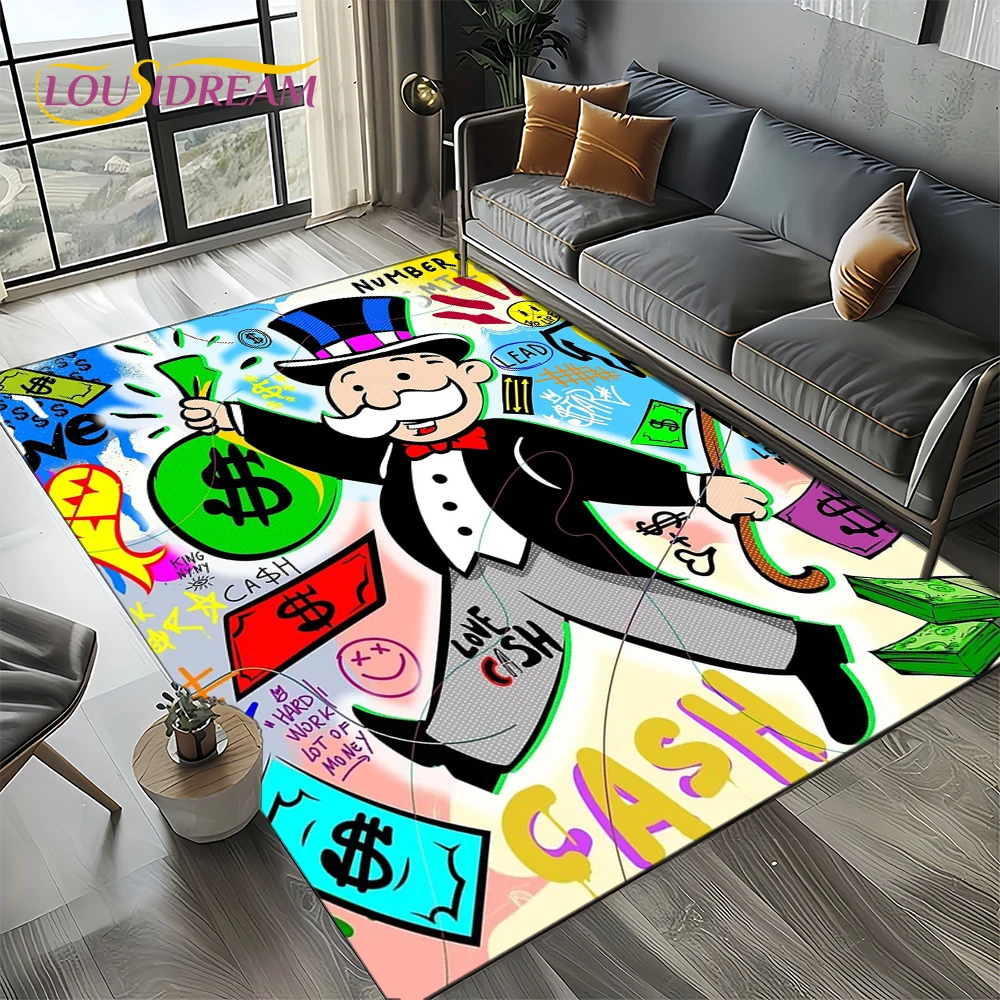 พรมลายการ์ตูน 3 มิติ รูปคนรวย  - Home Decor Game Online บทวิจารณ์และราคา