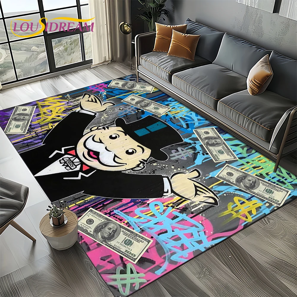 พรมลายการ์ตูน 3 มิติ รูปคนรวย  - Home Decor Game Online บทวิจารณ์และราคา