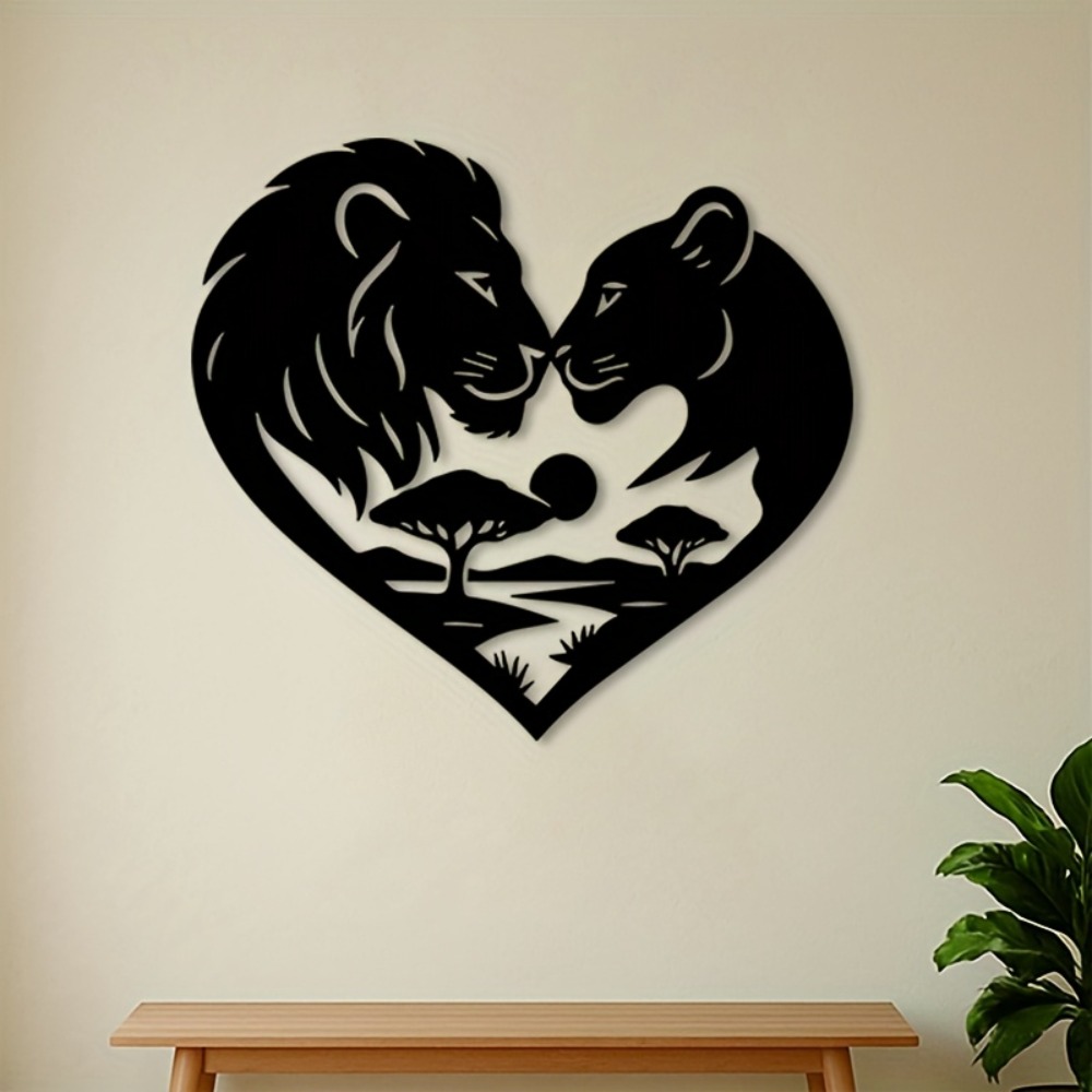 งานศิลปะติดผนังรูปหัวใจโลหะคู่ - Home Decor Brand บทวิจารณ์และราคา