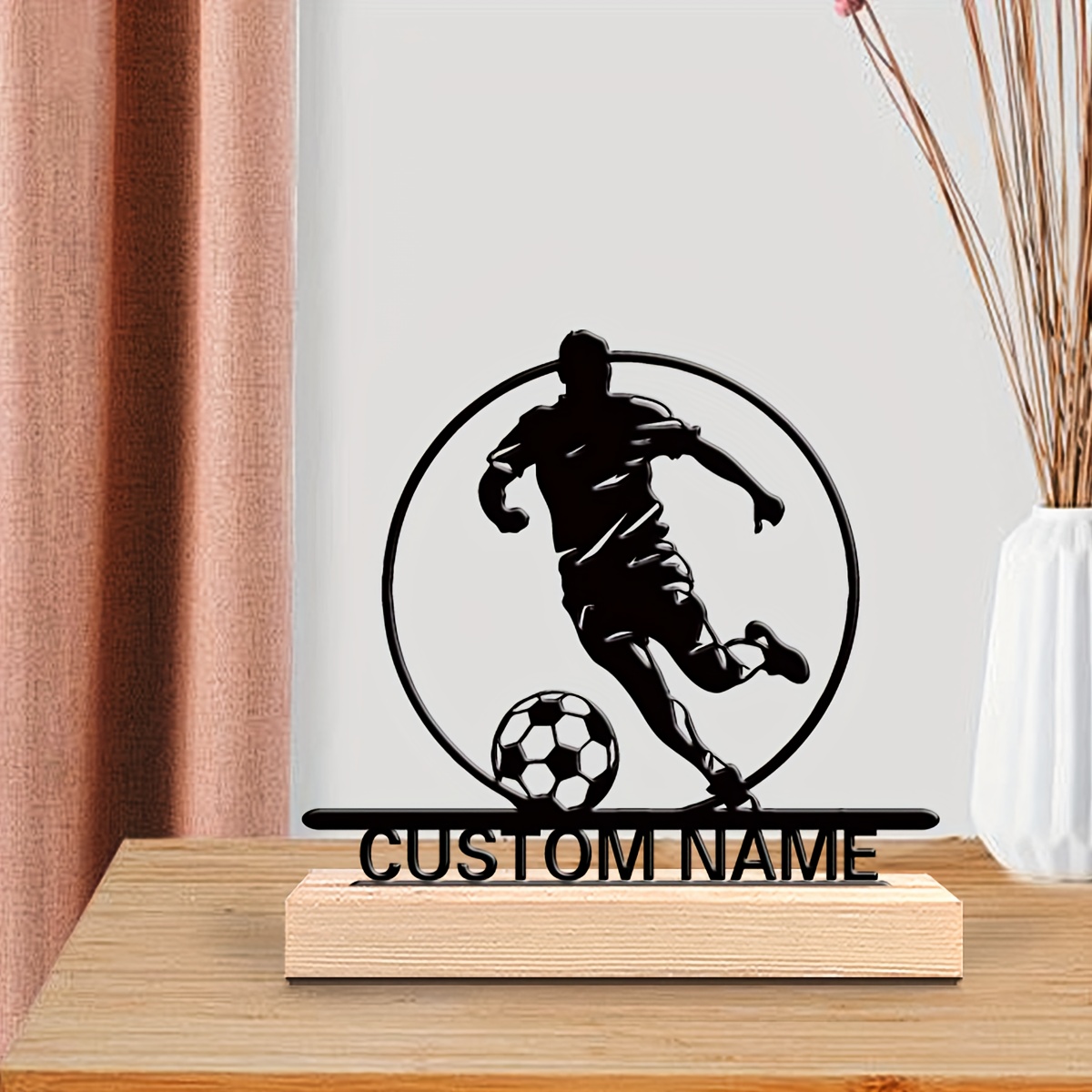 รูปปั้นนักฟุตบอลโลหะสั่งทำพร้อ - Home Decor Mod บทวิจารณ์และราคา