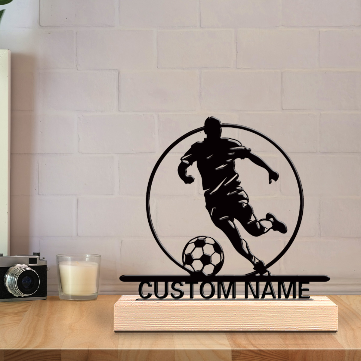 รูปปั้นนักฟุตบอลโลหะสั่งทำพร้อ - Home Decor Mod บทวิจารณ์และราคา