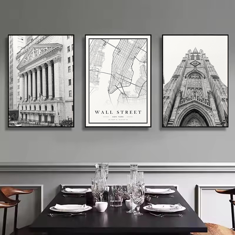 Vintage Black & White Wall Str - Home Decor Exchange บทวิจารณ์และราคา