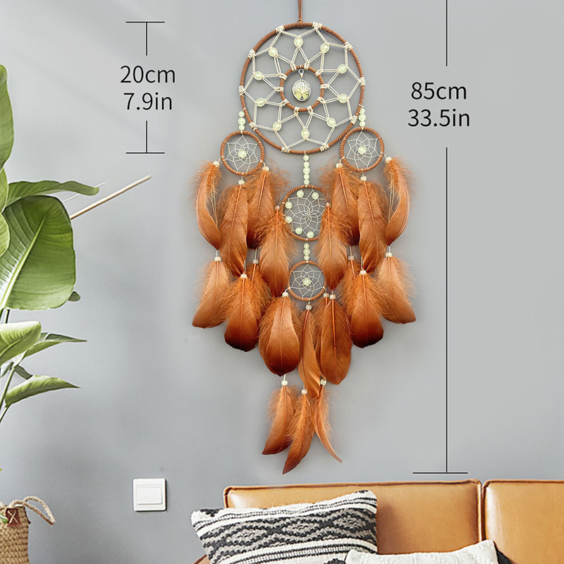 Boho Dream Catcher HAND-ทอ Fea - Boho Wind Chimes บทวิจารณ์และราคา