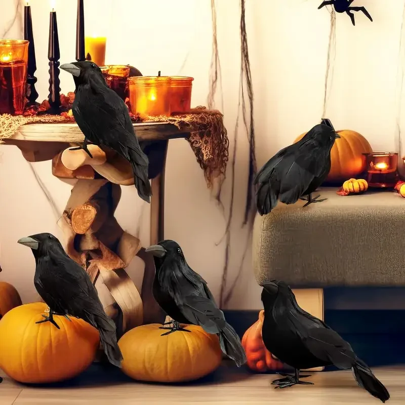 ของตกแต่งฮาโลวีน นกอีกาสีดำ 1  - Home Decor Halloween บทวิจารณ์และราคา