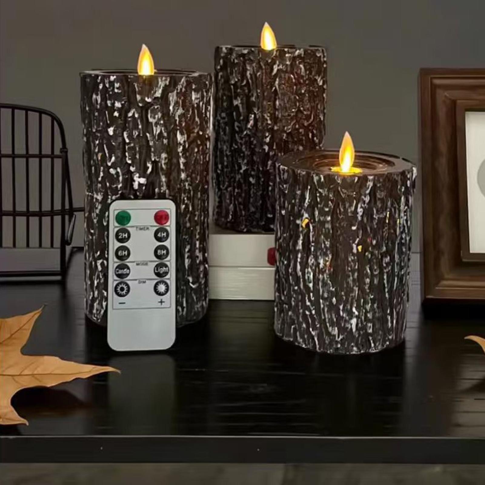เทียนไร้เปลวไฟพร้อมรีโมท 3 ชิ้ - Home Decor Tree บทวิจารณ์และราคา