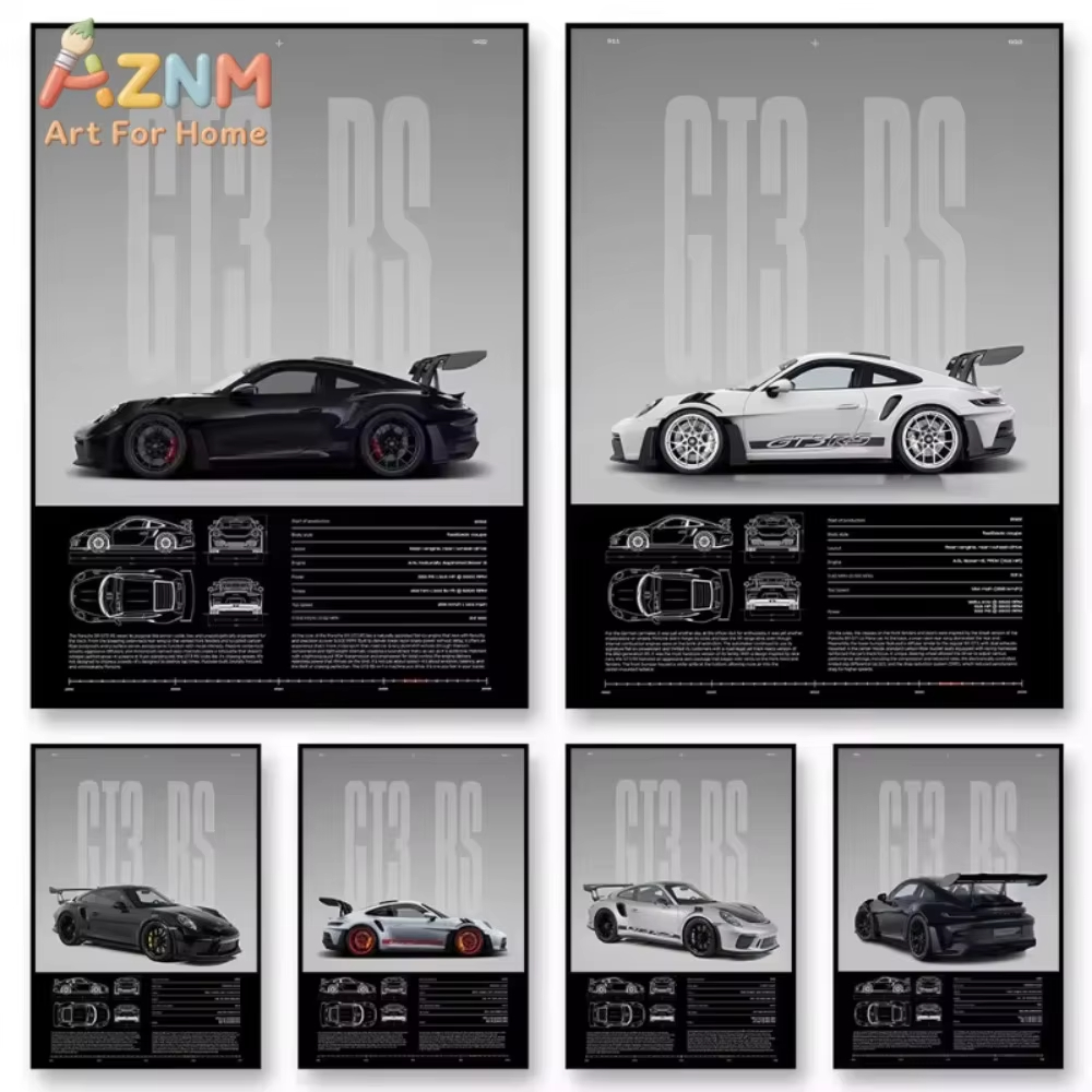 1 ชิ้นมินิมอลลิสต์ 911 GT3-RS  - Home Decor Interior บทวิจารณ์และราคา