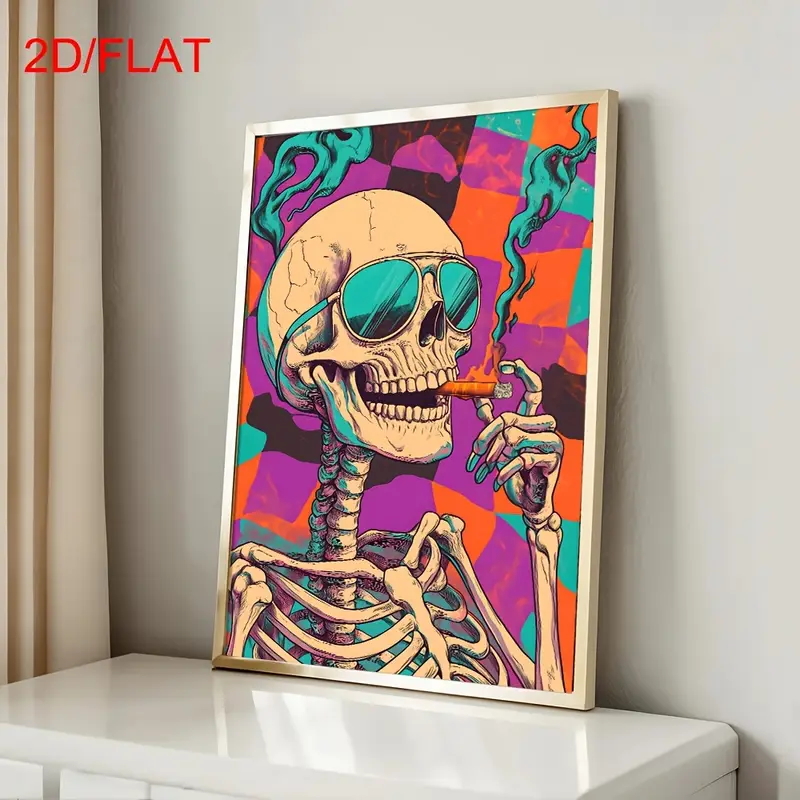 โปสเตอร์ลายกะโหลกแบบนามธรรม, ข - Home Decor Gothic บทวิจารณ์และราคา