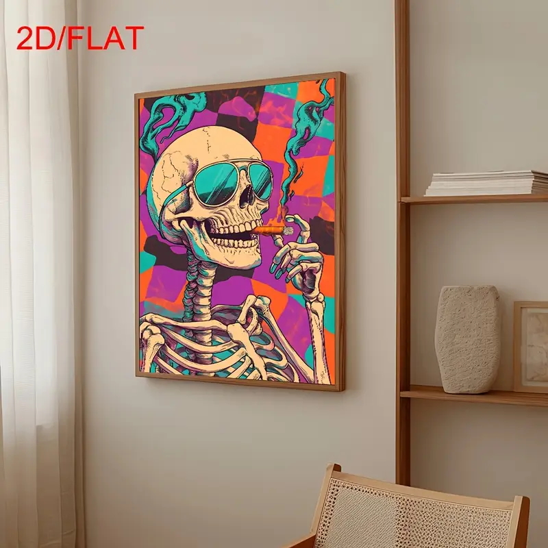 โปสเตอร์ลายกะโหลกแบบนามธรรม, ข - Home Decor Gothic บทวิจารณ์และราคา