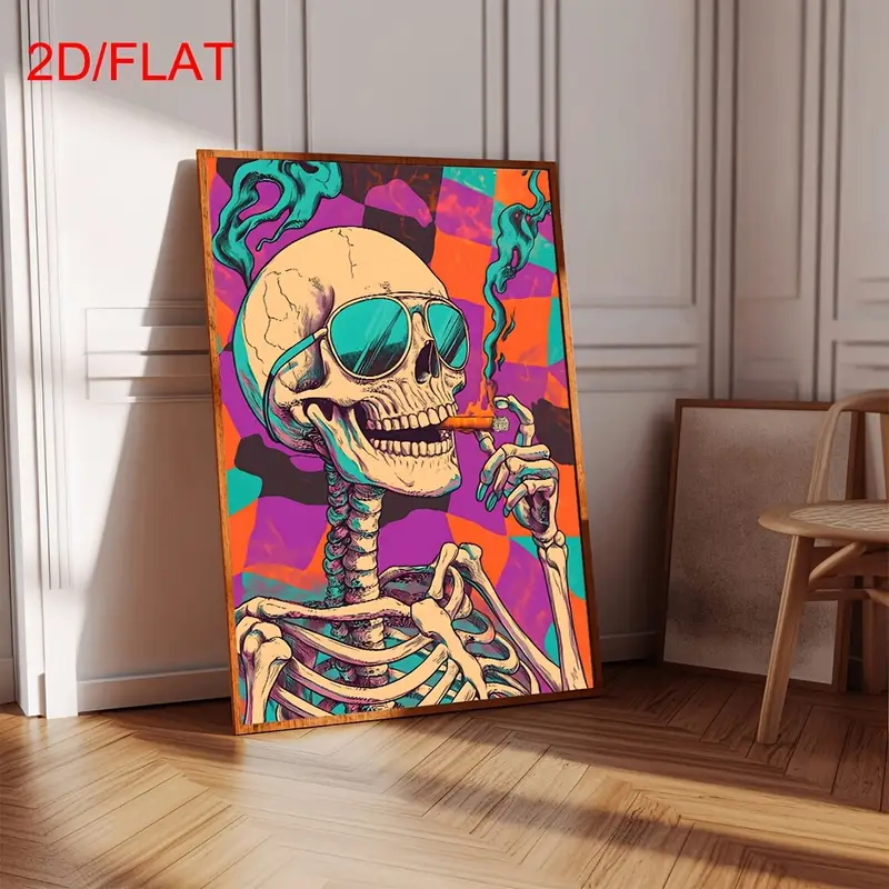 โปสเตอร์ลายกะโหลกแบบนามธรรม, ข - Home Decor Gothic บทวิจารณ์และราคา