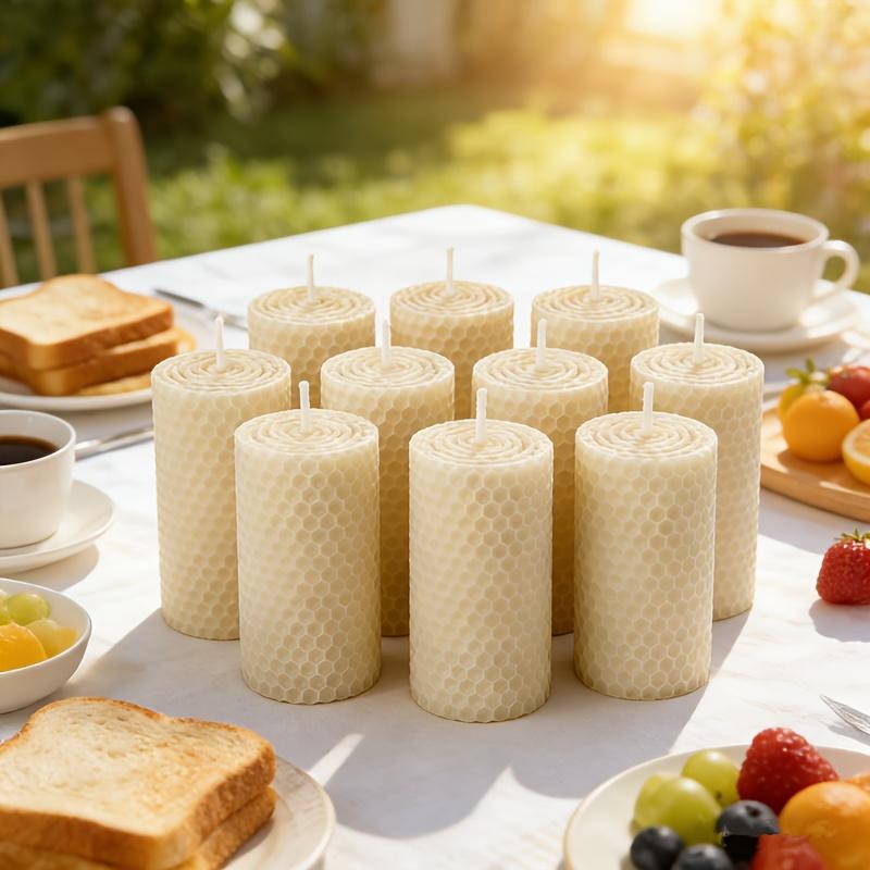 ชุดเทียนขี้ผึ้งแท้ทำมือ 9 ชิ้น - Home Decor Essentials บทวิจารณ์และราคา