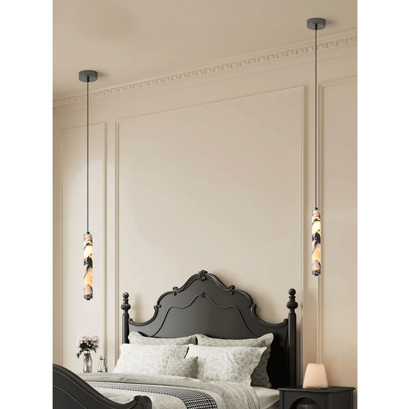 โคมไฟห้อยเพดานทรงกระบอกหินธรรม - Hanging Moon Lamp บทวิจารณ์และราคา