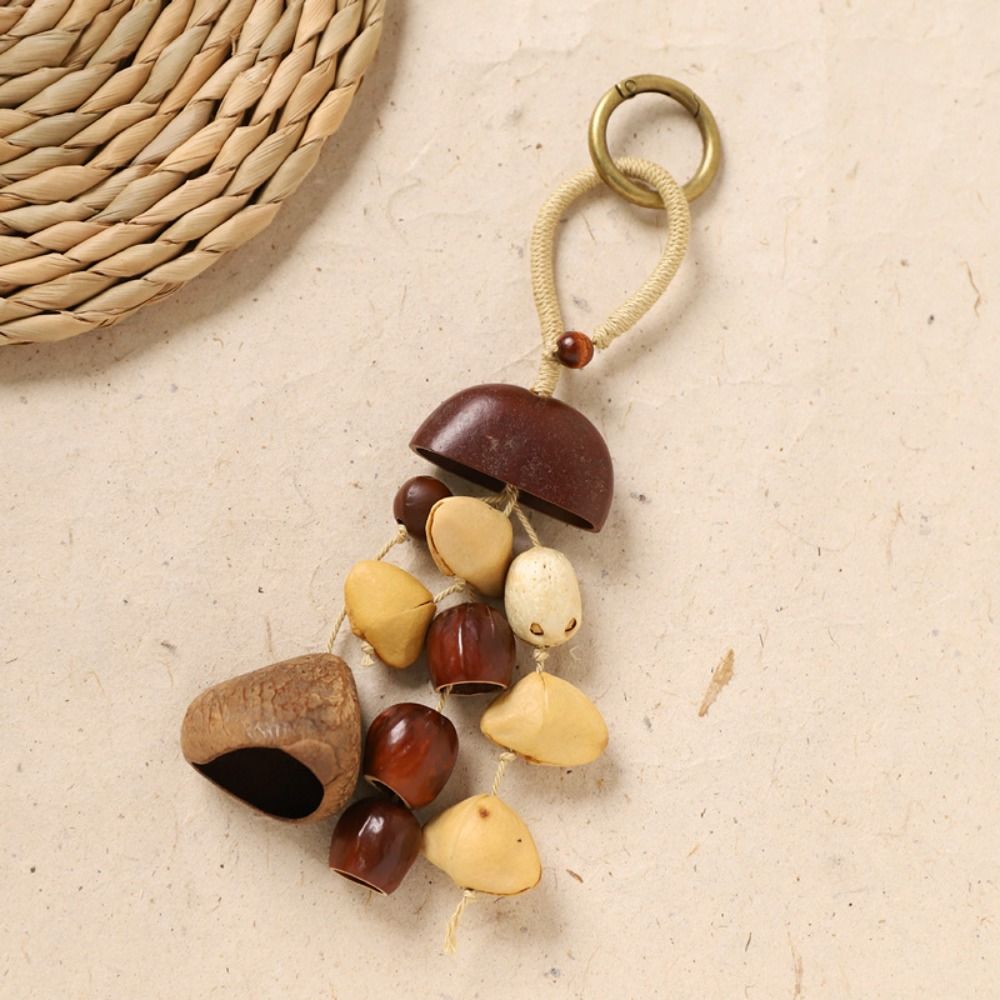 พวงกุญแจเปลือกผลไม้ธรรมชาติ เส - Boho Wind Chimes บทวิจารณ์และราคา