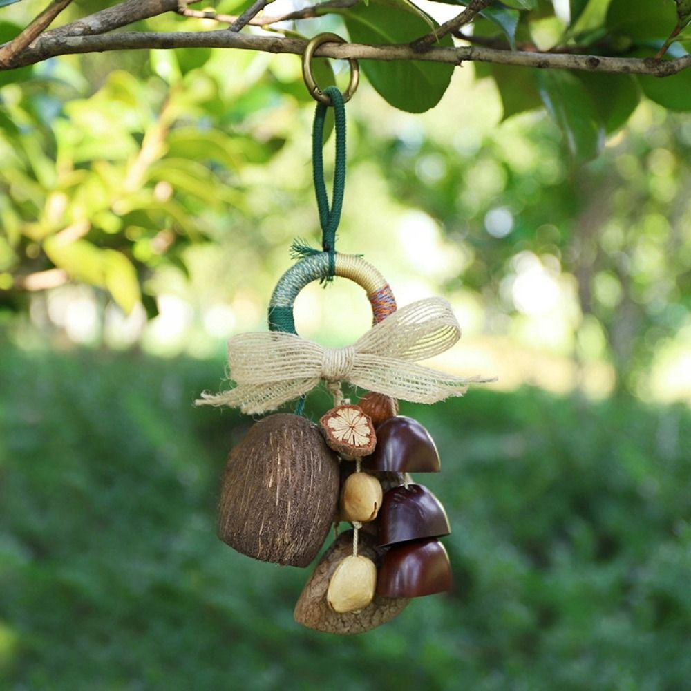 พวงกุญแจเปลือกผลไม้ธรรมชาติ เส - Boho Wind Chimes บทวิจารณ์และราคา