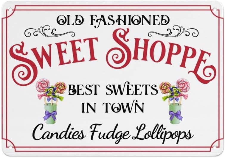 ป้ายร้านขนมหวานสไตล์วินเทจย้อน - Home Decor Shop บทวิจารณ์และราคา
