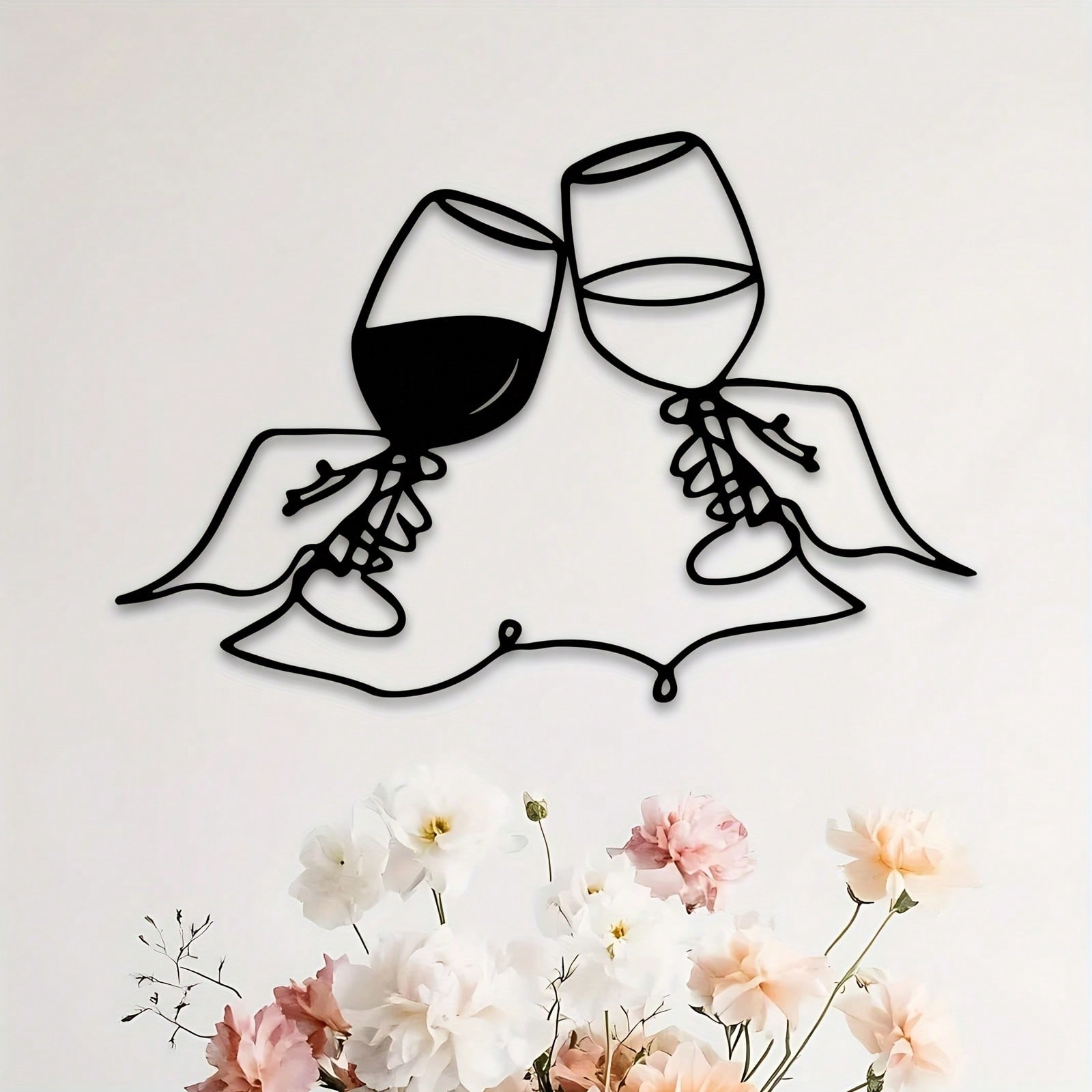 งานศิลปะติดผนังโลหะรูปแก้วไวน์ - Home Decor Brand บทวิจารณ์และราคา