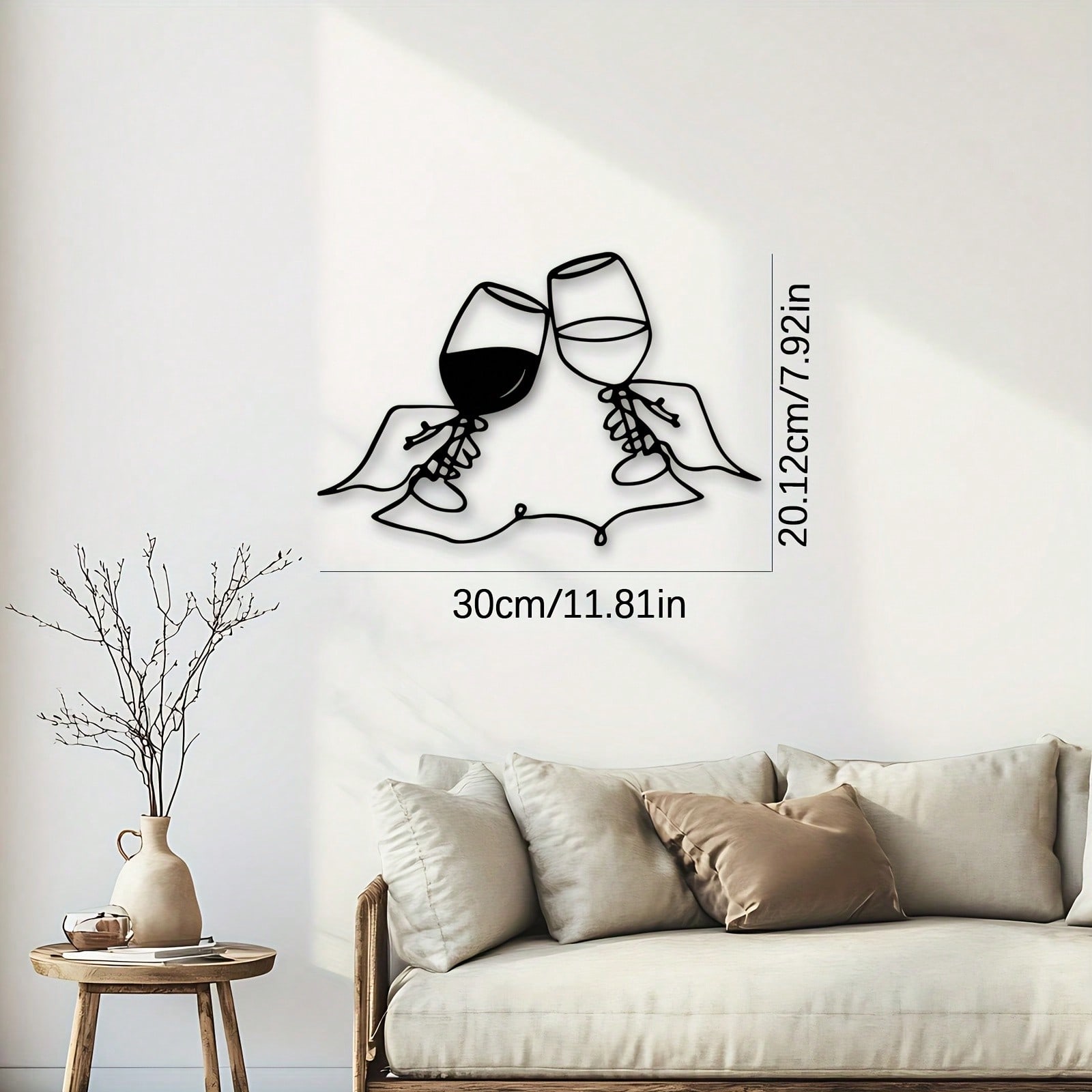 งานศิลปะติดผนังโลหะรูปแก้วไวน์ - Home Decor Brand บทวิจารณ์และราคา