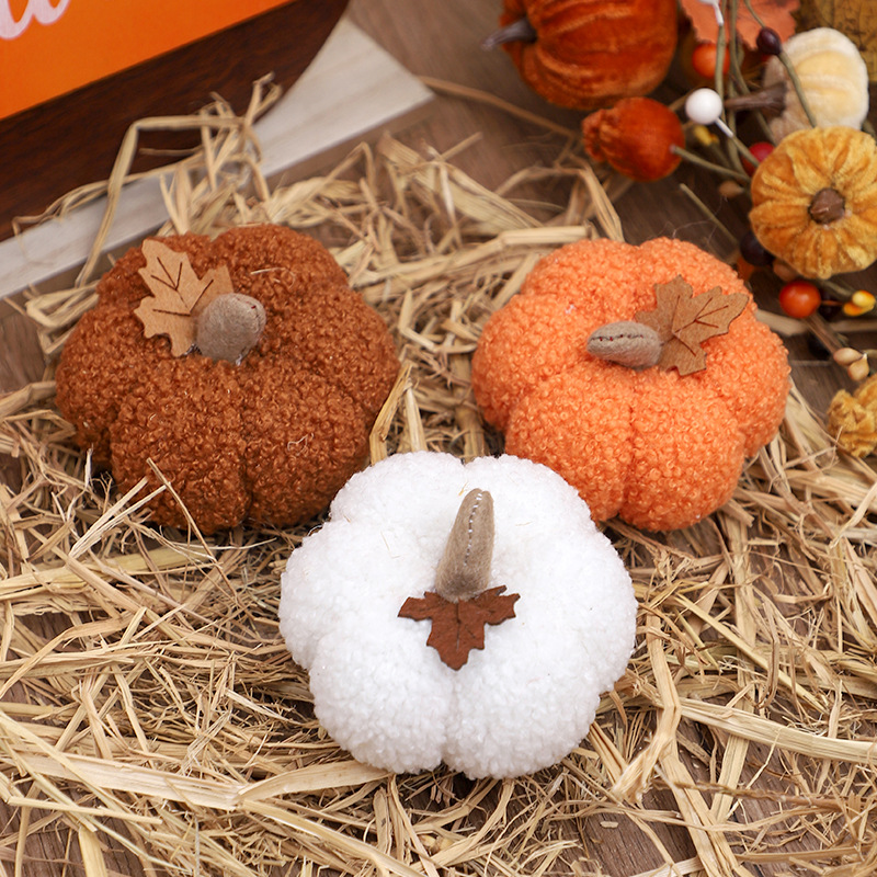 ตุ๊กตาฟักทองขนปุย ของตกแต่งฮาโ - Home Decor Halloween บทวิจารณ์และราคา