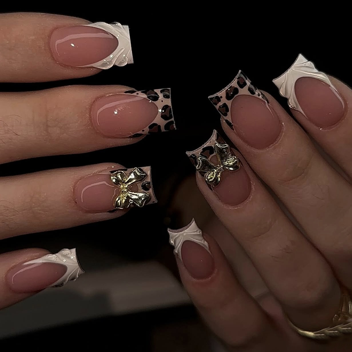 เล็บปลอมทรงเหลี่ยมสั้นสำหรับผู - Pressed Flower Frame บทวิจารณ์และราคา