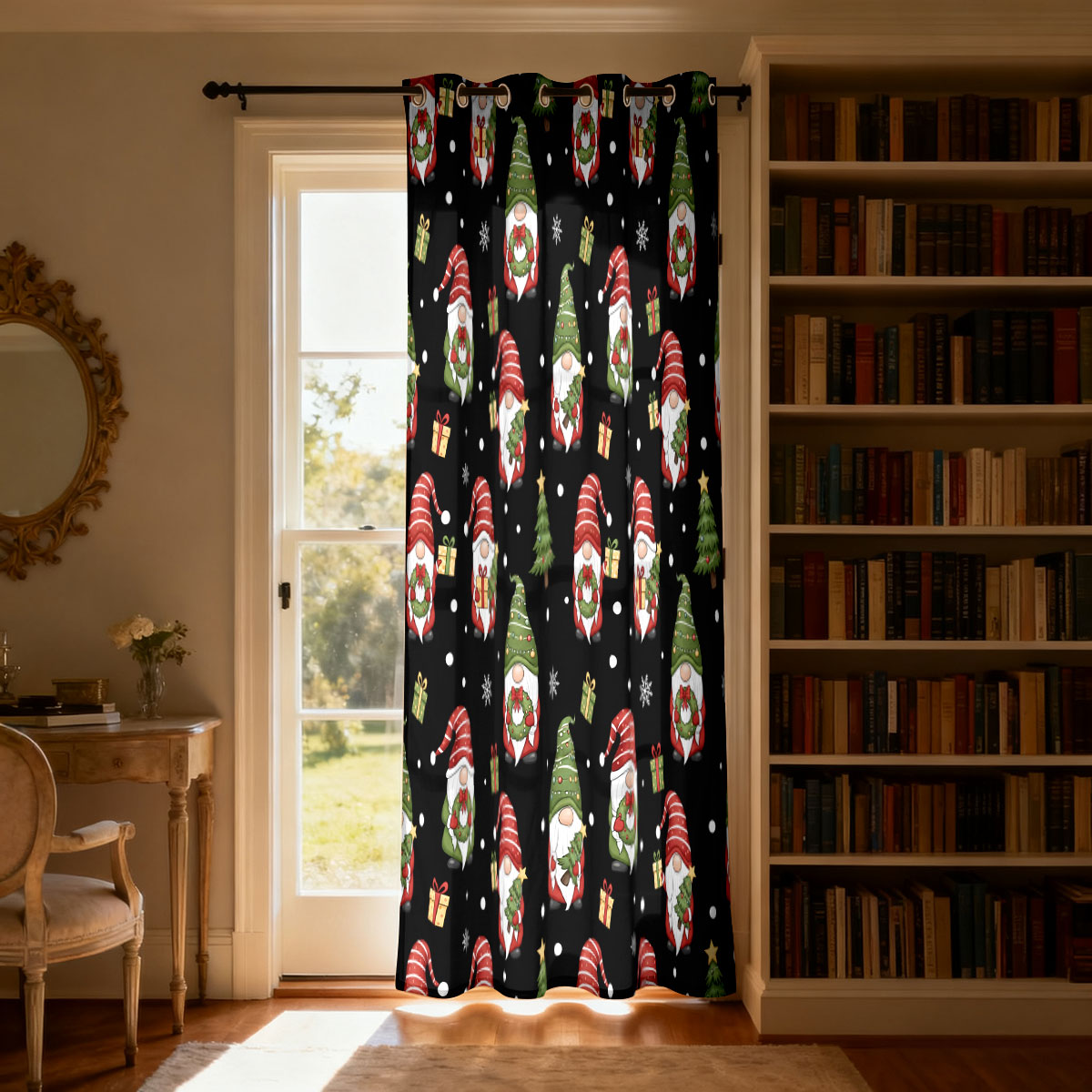 ผ้าม่านลายคริสต์มาสคนแคระต้นคร - Home Decor Tree บทวิจารณ์และราคา