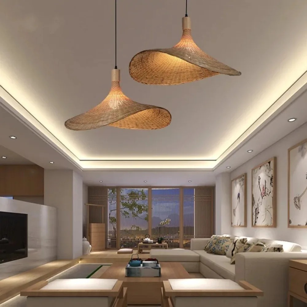 สายไฟระย้าหวายที่ห้อยไฟโคมไฟไม - Hanging Moon Lamp บทวิจารณ์และราคา